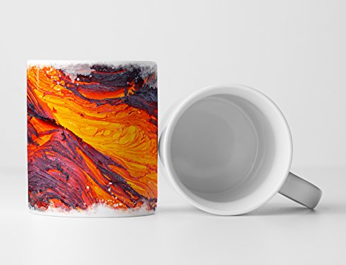 Eau Zone Fotokunst Tasse Geschenk Naturfotografie – Flüssige Lava des Tolbachik Vulkans von Eau Zone