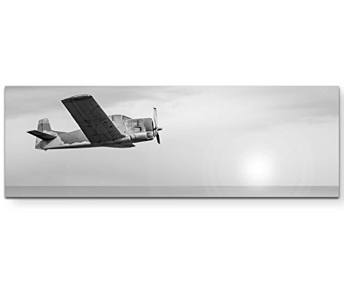 Eau Zone Wandbild auf Leinwand 120x40cm altes Flugzeug über dem Meer Eau Zone Wandbild auf Leinwand 120x40cm altes Flugzeug über dem Meer von Eau Zone