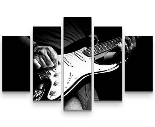 Eau Zone Wandbild auf Leinwand 160x100cm E-Gitarre von Eau Zone