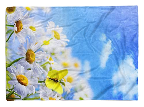 Handtuch Strandhandtuch Saunatuch Kuscheldecke mit Fotomotiv Gänseblümchen Somm Größe 140 x 70 cm von Eau Zone