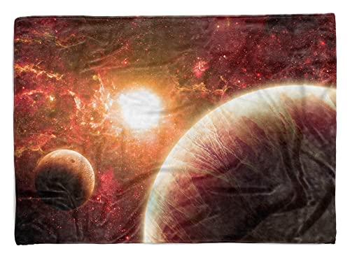 Handtuch Strandhandtuch Saunatuch Kuscheldecke mit Fotomotiv Planeten Sterne We Größe 180 x 100 cm von Eau Zone