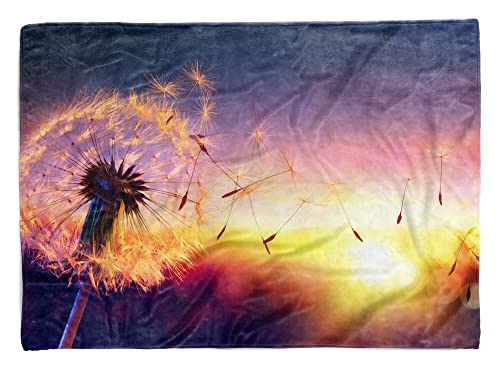 Handtuch Strandhandtuch Saunatuch Kuscheldecke mit Fotomotiv Pusteblume Sommer Größe 140 x 70 cm von Eau Zone