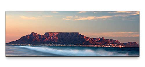 Leinwandbild auf Echtholzrahmen Tafelberg Kapstadt 120x40cm von Eau Zone