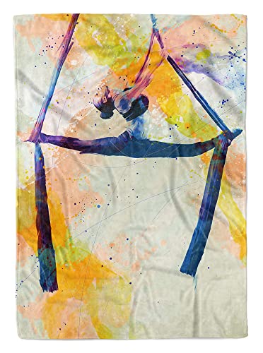 SplashArt Sport Handtuch Strandhandtuch Saunatuch Kuscheldecke Kunstvoll Turnen XI Sporth Größe 140 x 70 cm von Eau Zone