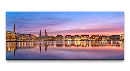 Wandbild Panorama Hamburg 100x40cm von Eau Zone