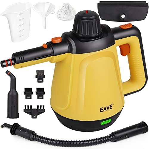 Multifunktionaler Dampfreiniger, Hand Dampfreiniger, 1200 W Handdampfer zum Reinigen mit 450 ml Wassertank, 10 in 1 Satz Dampfreiniger für Auto, Polster, Sofa, Haus, Bad, Küche, Oberflächenreinigung von Eave