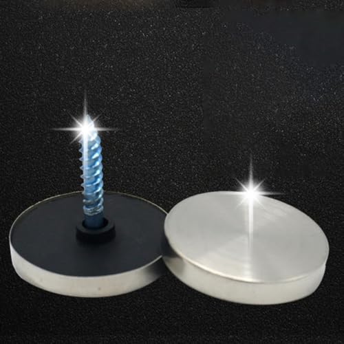 16 verchromte Spiegelschrauben, geeignet für Glas und Möbel (12 mm) von Eawfgtuw