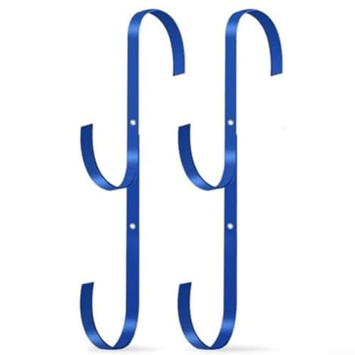2 Stück blaue Pool-Stangenhaken Pool-Zaunhaken Poolside Pool Blatt Skimmer Gitter Rack für oberirdische Pools zum Aufhängen von Poolausrüstung an Pool-Zaunwand von Eawfgtuw