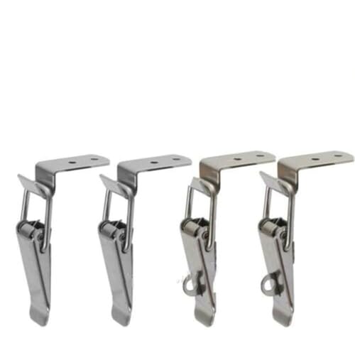 4 Stück Edelstahl 90 Grad federbelastete Knebelverriegelung Klemme Clip Set Heavy Duty Draw Ratch für Werkzeugkasten, Koffer, Truhe, Metallbox und Schrank Hardwa 4 Stück Edelstahl 90 Grad federbelastete Knebelverriegelung Klemme Clip Set Heavy Duty Draw Ratch für Werkzeugkasten, Koffer, Truhe, Metallbox und Schrank Hardwa von Eawfgtuw
