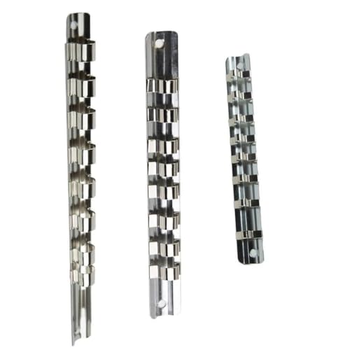 45661 Steckdosen-Organizer-Schiene aus Stahl mit 8 Clips für 1/4 3/8 1/2 Zoll Stecknüsse, Wandmontiertes Werkzeugregal für Garage, Werkstatt, Ausrüstung und Handwerkzeug-Organisation 45661 Steckdosen-Organizer-Schiene aus Stahl mit 8 Clips für 1/4 3/8 1/2 Zoll Stecknüsse, Wandmontiertes Werkzeugregal für Garage, Werkstatt, Ausrüstung und Handwerkzeug-Organisation von Eawfgtuw