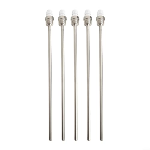 4pc Tauchhülse Thermowell mit G 1/2 Gewinde für Temperaturfühler, Edelstahl, geeignet für mittleren Kontaktschutz (8x300mm) von Eawfgtuw
