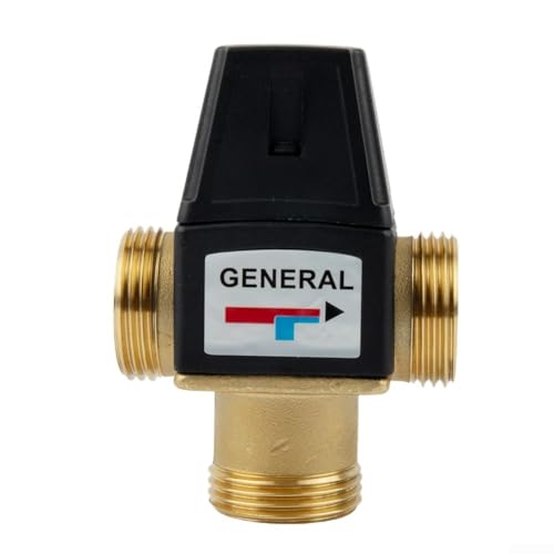 Eawfgtuw DN20 DN25 Außengewinde Thermostat-Mischventil Warmwasser und Fußbodenheizung geeignet (DN25) von Eawfgtuw