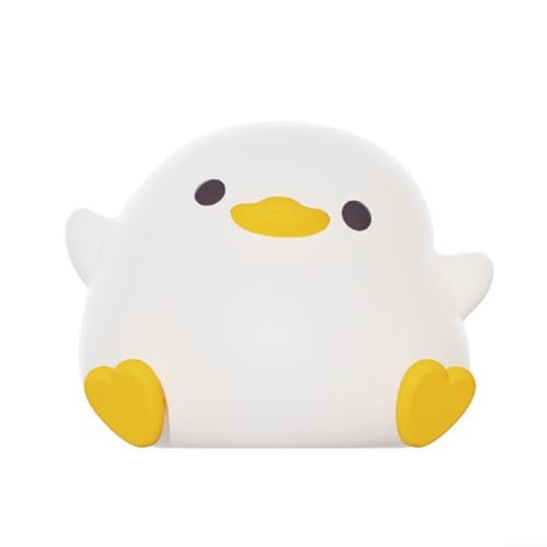 Doudou Duck Silikon-Nachtlicht mit zeitgesteuerter Klopffunktion für Babys Komfort und Schlafunterstützung (Enten) von Eawfgtuw