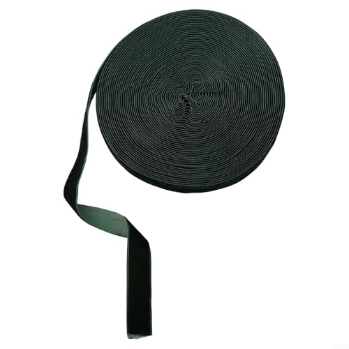 Eawfgtuw 10 m Samtband für Weihnachten, einseitig, beflocktes Tuch zum Verpacken von Geschenken, Baum- und Kranzdekoration, Bastelarbeiten, rustikaler Vintage-Stil, 1,5 cm tiefgrün von Eawfgtuw