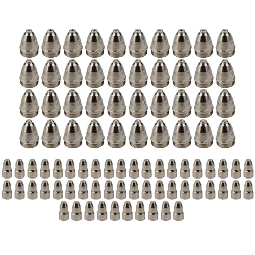 Eawfgtuw 100 Stück Plasmaschneid-Verbrauchsmaterialien-Set, Taschenlampen-Zubehör, Plasmaschneidspitzen, Elektrodenspitzen, Düsen 0,5 mm, kompatibel mit Plasmaschneider-Fackel (1,7 mm) von Eawfgtuw