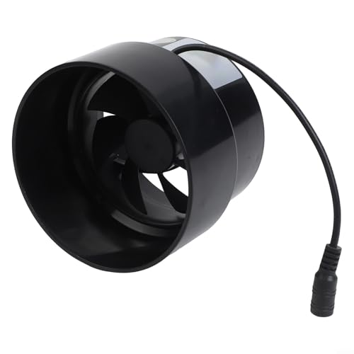 Eawfgtuw 12 V Abluftventilator, 100 mm - 110 mm, leiser Abluftventilator mit Luftstrom für Badezimmer, Küche, Gewächshaus, Innen- und Außenbereich (Lufteinlass) von Eawfgtuw