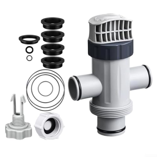 Eawfgtuw 14-teiliges Poolfilter-Wartungs-Set mit Dual-Split-Schlauch-Ventil-Ablaufkappe, O-Ring für oberirdische Schwimmbad-Filtrationssysteme von Eawfgtuw