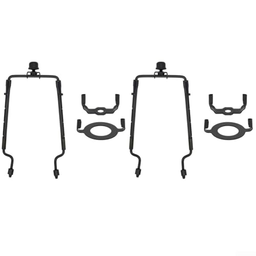 Eawfgtuw 2-teiliges verstellbares Lampenständer-Set 17,8 - 25,4 cm für E26-Lampensockel, Lampenschirmhalter, Metallkonstruktion, Chrom-Finish, vielseitige Anwendung, Schreibtischlampe (schwarz) von Eawfgtuw