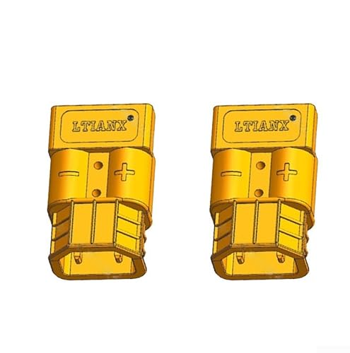 Eawfgtuw 2 x Schnellverbindungs-Batterieklemmen mit 50 A Strom für ATVs mit schwer entflammbarem Gehäuse und hoher Leitfähigkeitsklemmen (orange) von Eawfgtuw