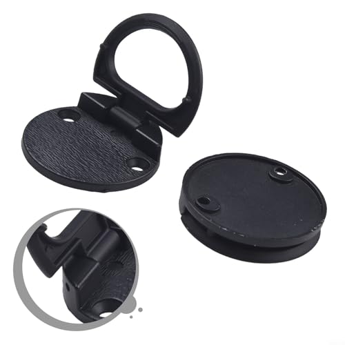 Eawfgtuw 2 x bündige Ringgriffe aus Zinklegierung, schwarze Schiebetür und Schubladenbeschläge für Kleiderschrank, Taschentüren, Bootsriegel, Decktüren, einfache Installation Eawfgtuw 2 x bündige Ringgriffe aus Zinklegierung, schwarze Schiebetür und Schubladenbeschläge für Kleiderschrank, Taschentüren, Bootsriegel, Decktüren, einfache Installation von Eawfgtuw