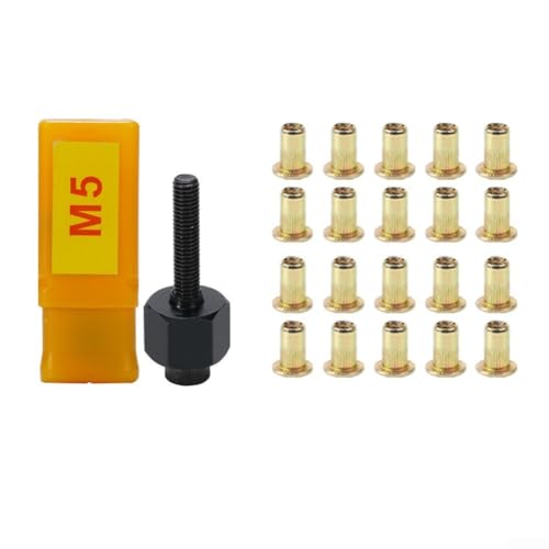 Eawfgtuw 21-teiliges Hand-Nietmutterkopf-Set, manuelles Nietwerkzeug-Set für Tür, Fenster, Aluminiumlegierung (C) von Eawfgtuw