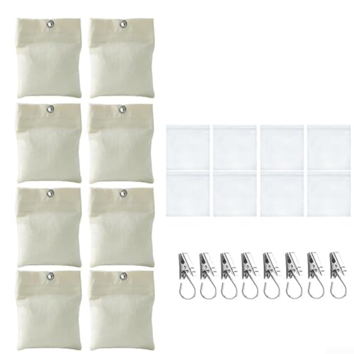 Eawfgtuw 425 g Outdoor Vorhang Sandsäcke Set von 8 mit Clips selbstdichtende Leinwand Gewichte für Terrasse Pavillon Vorhang Tischdecke Flagge windabweisend Stabilisator von Eawfgtuw