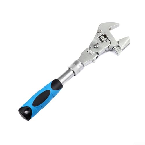 Eawfgtuw 5-in-1-Multifunktionsschlüssel, 25,4 cm, einziehbar, verstellbar, Klappschlüssel, Chrom-Stahl, Ratschenwerkzeug für Wasser, Strom, Klimaanlagen (Beutel) von Eawfgtuw