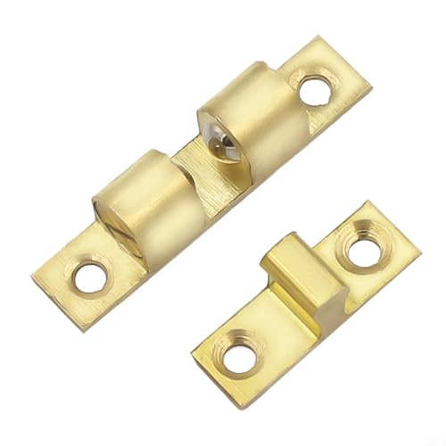 Eawfgtuw 50 mm massives Messing, verstellbarer Doppelkugelschnapper, langlebiger Türschnäpper für Holztüren, Edelstahl-Hardware für Schränke und Schränke, einfach von Eawfgtuw