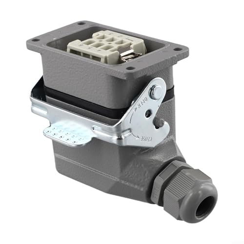 Eawfgtuw 6-poliger rechteckiger Stecker, robuste elektrische Steckdose, IP65 wasserdicht, mit Crimpklemme für Steuersystemausrüstung (6-adrige seitliche Leitung) von Eawfgtuw
