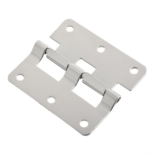 Eawfgtuw Abnehmbares Eisenscharnier, 77 x 67 mm, für Schrankbeschläge, Türen, Kleiderschränke, Holzkisten, kompatibel mit Instrumenten- und Flugkoffern, Silber-Finish von Eawfgtuw