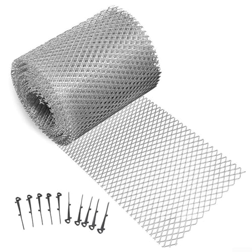 Eawfgtuw Aluminium Dachrinnenschutz Mesh Rolle Laubschutz Bildschirm zum Schneiden von Regen Schmutz Filter Wasserablauf Outdoor Dachrinne Zubehör, Verbesserungswerkzeug (127 x 6,1) von Eawfgtuw