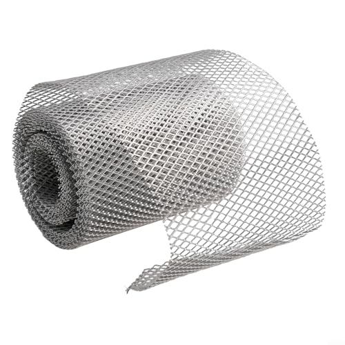 Eawfgtuw Aluminium Dachrinnenschutz Mesh Rolle Laubschutz Bildschirm zum Schneiden von Regen Schmutz Filter Wasserablauf Outdoor Dachrinne Zubehör, Verbesserungswerkzeug (150 x 6,1) von Eawfgtuw