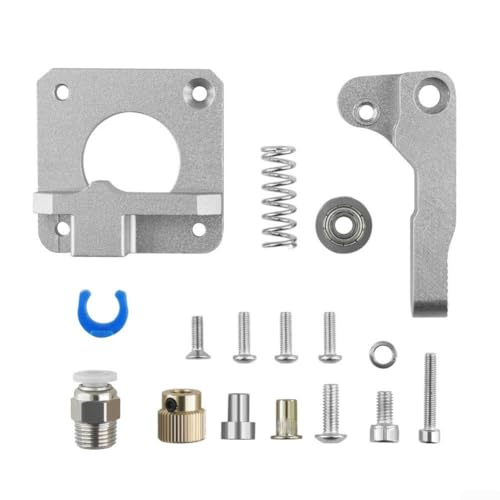 Eawfgtuw Aluminium-Extruder-Set, Premium-Metall-Upgrade-Ersatz mit verstellbaren Druckschrauben für verbesserte 3D-Druckleistung, Hochleistungs-Extruder (grau) von Eawfgtuw