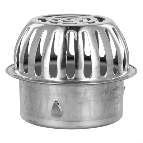 Eawfgtuw Bodenablauf, Edelstahl-Dachrinne, Kuppel-Bodenablaufabdeckung, Outdoor-Dach, Anti-Verstopfung, Drahtkappe, geeignet für Zuhause, Badezimmer, Innenhof (110 mm) von Eawfgtuw