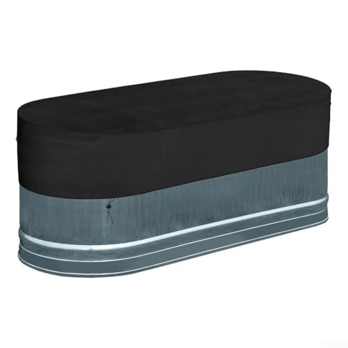 Eawfgtuw Cold Plunge Tub Cover Stock Tank Pool Cover, Outdoor Pool Cover, Waterproof Tank Cover with Drawstring Waterproof Protection Oxford Cloth for Horse Trough Water Tank (240 * 60 * 30cm) von Eawfgtuw
