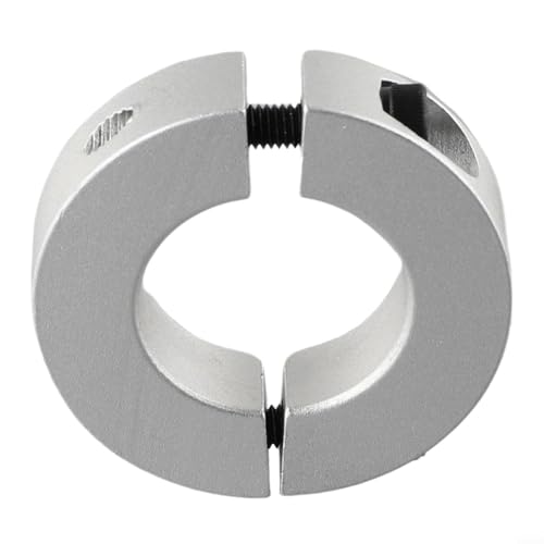 Eawfgtuw Doppelgeteilter zweiteiliger Schaftkragen, Klemmmanschette aus Aluminiumlegierung für 6 mm-40 mm Schaft, korrosionsbeständig, schwarzes Oxid-geölte Oberfläche, M3/M6 DIN 912 Zylinderschrauben von Eawfgtuw