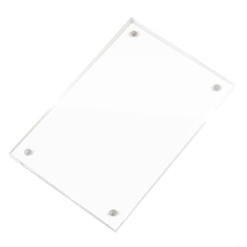 Eawfgtuw Doppelseitiger magnetischer Acryl-Bilderrahmen, Desktop-Display-Ständer, transparenter Foto-Clip kann vertikal oder horizontal platziert werden, Büro-Heimdekoration (10 x 15 cm) von Eawfgtuw