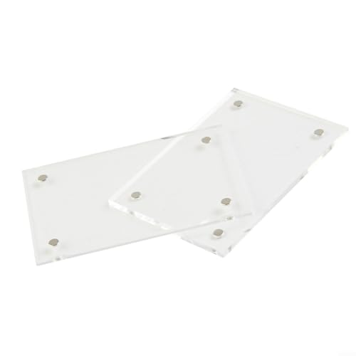 Eawfgtuw Doppelseitiger magnetischer Acryl-Bilderrahmen, Desktop-Display-Ständer, transparenter Foto-Clip kann vertikal oder horizontal platziert werden, Büro Heimdekoration (6 x 9 cm) von Eawfgtuw