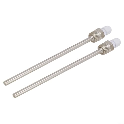 Eawfgtuw Edelstahl-Thermowell G 1/2 Gewinde Tauchhülse Tasche für Temperatursensorinstallation, PN40 max. 40 bar Druck, kompatibel mit Heizung (8 x 200 mm), 2 Stück von Eawfgtuw