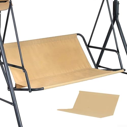 Eawfgtuw Ersatz-Abdeckung für Gartenschaukelsitz, 600D-Oxford-Gewebe, 115 x 48 x 48 cm, wasserdicht, UV-Schutz, passend für 2- und 3-Sitzer-Schaukelstühle (beige) von Eawfgtuw