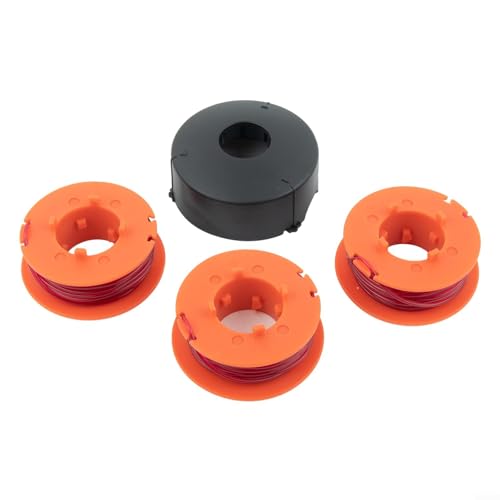 Eawfgtuw Ersatz-Drahtspule für Rasenmäher F016800175 mit Abdeckung F016L71088, für Art 23 26 30 Automatik-Mäher, 8 m lang, 1,6 mm Durchmesser (3 Pools + 1 Abdeckung) von Eawfgtuw