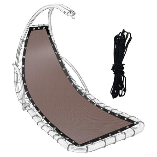 Eawfgtuw Ersatz-Sitzbezug für Outdoor-Hängesessel, Gartenmöbel, Textilgewebe, Liegestuhl, Sitzkissen, Basiskissen mit seitlichem Seil-Aufbewahrungstasche, 64 x 197 x 23 cm (Kaffee B) von Eawfgtuw