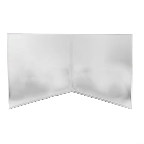 Eawfgtuw Faltbarer Spritzschutz aus Edelstahl mit Antihaftbeschichtung, geeignet für Gasherd, Kochen, Spritzschutz, 2–3 Seiten verstellbar (29 x 40 cm, 2 Scheiben) von Eawfgtuw