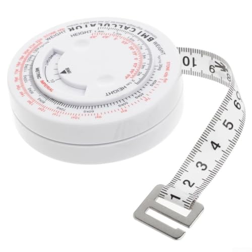 Eawfgtuw For Body Tape Measure 150cm BMI Calculator Retractable Measuring Tape with Push-Button Lock for Body Size Tracking Chest Waist Hip Thigh Measurement Tool in White Eawfgtuw For Body Tape Measure 150cm BMI Calculator Retractable Measuring Tape with Push-Button Lock for Body Size Tracking Chest Waist Hip Thigh Measurement Tool in White von Eawfgtuw