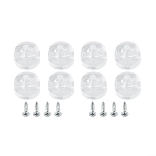 Eawfgtuw Für Spiegelwand-Clips, Befestigungsset mit 4 rahmenlosen Kunststoffhalterungen und Schrauben für bis zu 4 mm Spiegel, sichere Befestigungslösung für (8 Stück) von Eawfgtuw