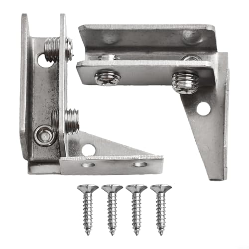 Eawfgtuw Glastürscharniere aus Edelstahl, nicht porös, Installation für Vitrinen-Hardware mit magnetischem Touch-Riegel (Silber), 2 Stück von Eawfgtuw