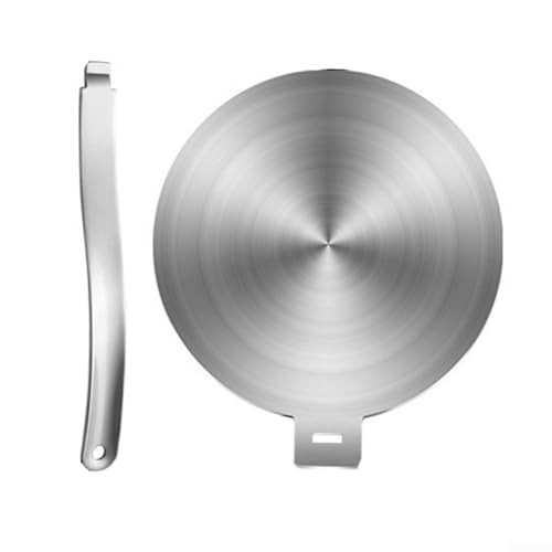 Eawfgtuw Grouarty Edelstahl-Diffusorplatte für Induktionskochfelder, für gleichmäßiges Kochen und optimales Wärmemanagement, 28 cm von Eawfgtuw