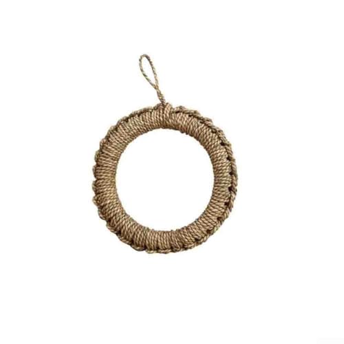 Eawfgtuw Handgewebtes Tischset aus Hanf-Baumwolle, Naturfaser, Tischschutzmatte, hitzebeständig, Esszimmer-Untersetzer, Küchengeschirr, Wohnaccessoires, Seetang, 14 cm von Eawfgtuw