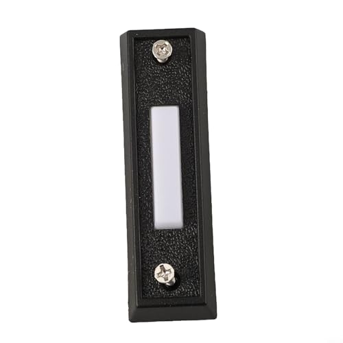 Eawfgtuw Kabelgebundener beleuchteter Türklingel-Druckknopf mit LED-Licht, Wandmontage, ABS, elektrischer Türklingelschalter für Hauseingang, DC 12–24 V, einfach zu installierender Ersatz Eawfgtuw Kabelgebundener beleuchteter Türklingel-Druckknopf mit LED-Licht, Wandmontage, ABS, elektrischer Türklingelschalter für Hauseingang, DC 12–24 V, einfach zu installierender Ersatz von Eawfgtuw