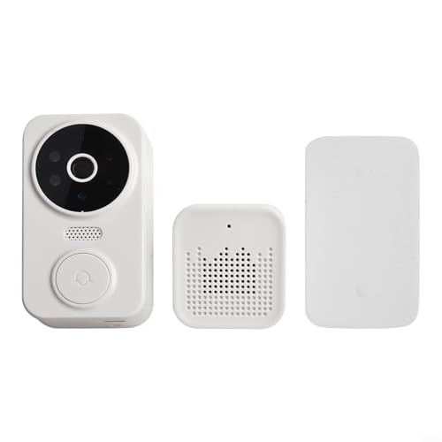 Eawfgtuw Kabellose Video-Türklingel mit WLAN-Konnektivität, Zwei-Wege-Audio-Gegensprechanlage, Bewegungserkennung, APP-Steuerung und einfache Installation für (weiß) von Eawfgtuw
